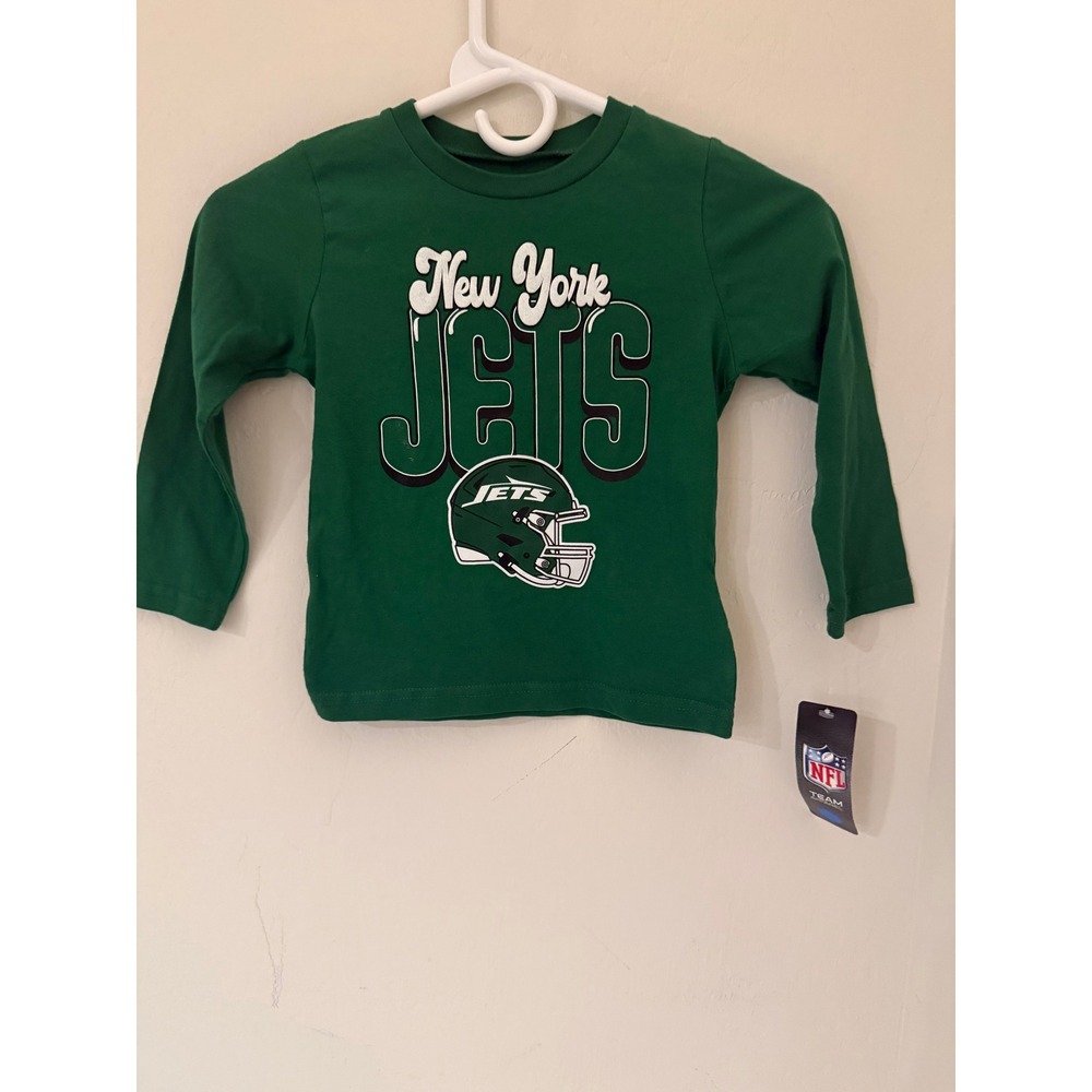 NFL Team Apparel New York Jets Kids Long Sleeve T-Shirt Size 4T- NWT